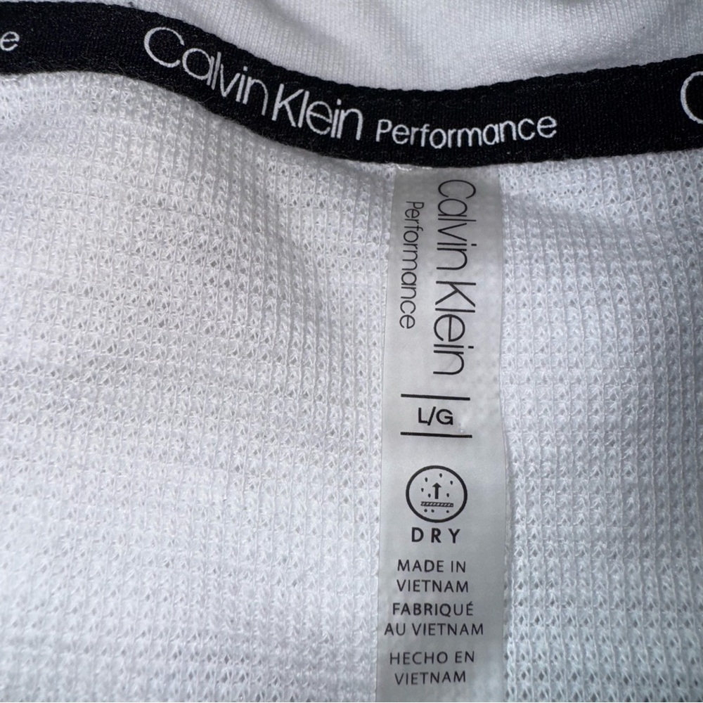 Calvin Klein Performance Women’s White Cowl Neck Hoodie Size Large - Picture 6 of 8